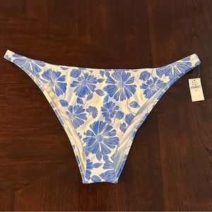 GAP Blue Floral Recycled Bikini Bottom Size XL NWT